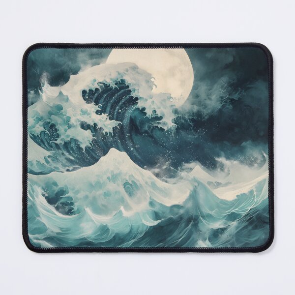 Item preview, Luna - Big Moon On Dark Sky Over The Restless Sea designed and sold by ArtRenavet.
