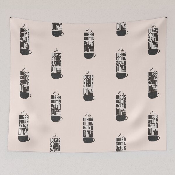 Item preview, Ideen kommen nach dem Kaffee | Pastel Pink Background designed and sold by RM-Journey.