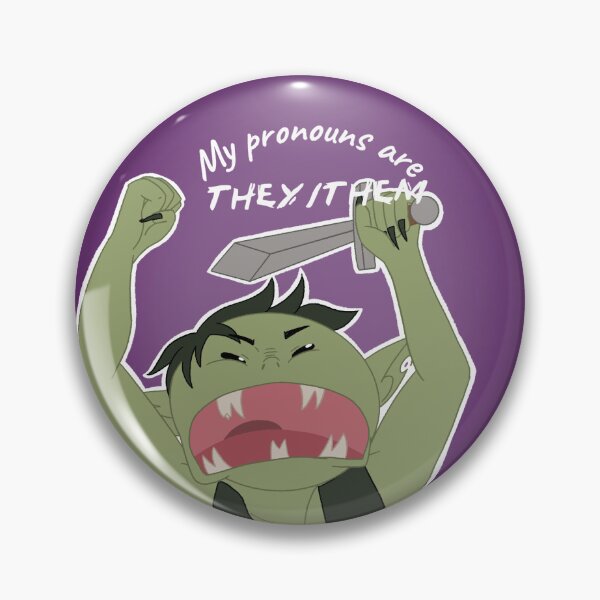 Item preview, Pronoun Goblin (They/Them) designed and sold by hatandgoggles.