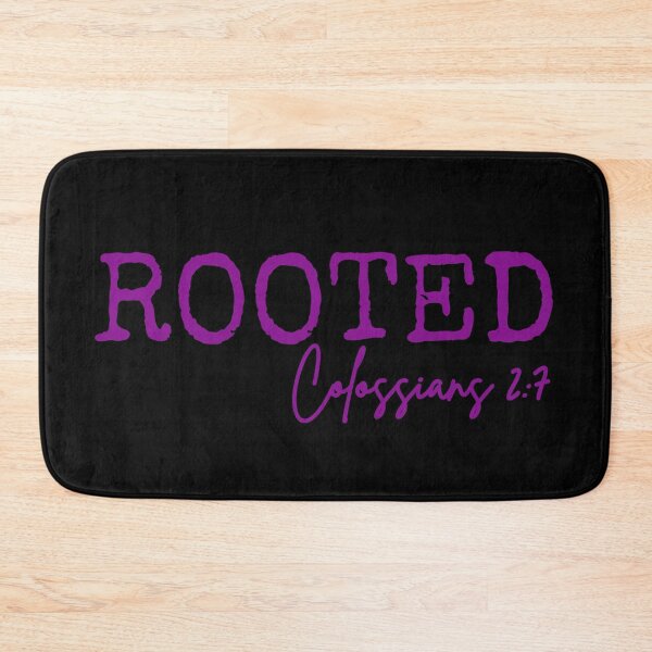 Item preview, Rooted in Jesus, Colossians 2:7, purple design.  designed and sold by MoriaStore.