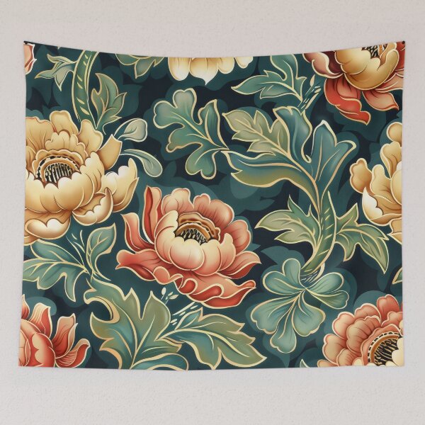 Item preview, Korean floral art inspired pattern designed and sold by CulturalVibes.