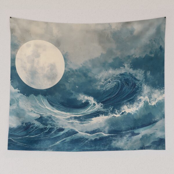 Item preview, Luna - Big Moon Over The Restless Sea designed and sold by ArtRenavet.