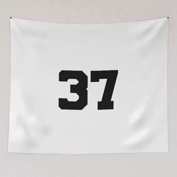 Item preview, 37, thirty-seven, black, University designed and sold by Numbers-Art.