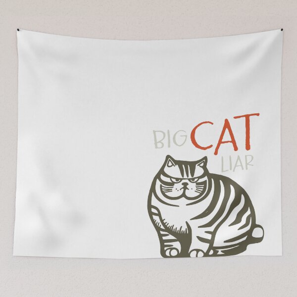 Item preview, Funny Cat Pun Big Cat Liar designed and sold by whyitsme.