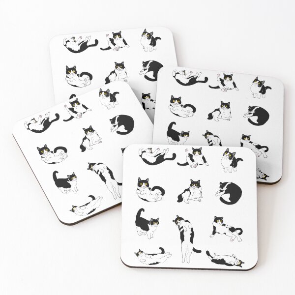 Item preview, Cute Tuxedo Cat Set - 11 Funny Postures Collection designed and sold by patternjp.