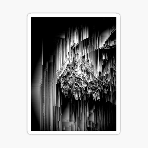 Haunted Static - Glitchy Abstract Pixel Art Sticker