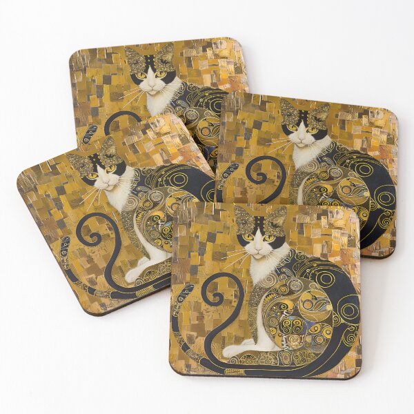 Item preview, Golden Feline Elegance: Klimt's Legacy Cat Design designed and sold by inoVink.