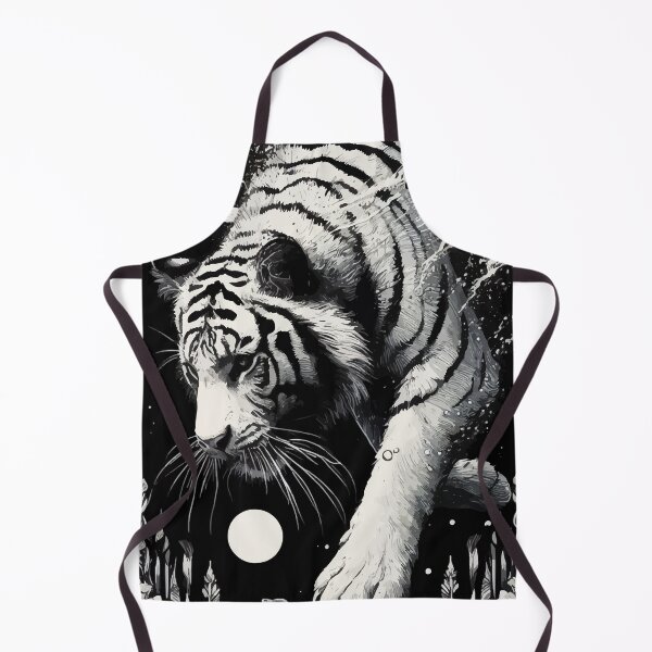 Item preview, Monochromatic Tiger Diving Underwater At Night designed and sold by TomFrontierArt.
