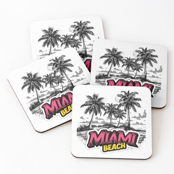 Item preview, Miami Beach Florida (with Color Lettering) designed and sold by VelvetRoom.