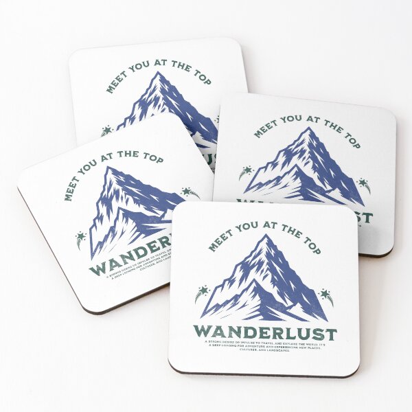 Item preview, Wanderlust travel and adventure lovers Print designed and sold by Thehatinthecat.