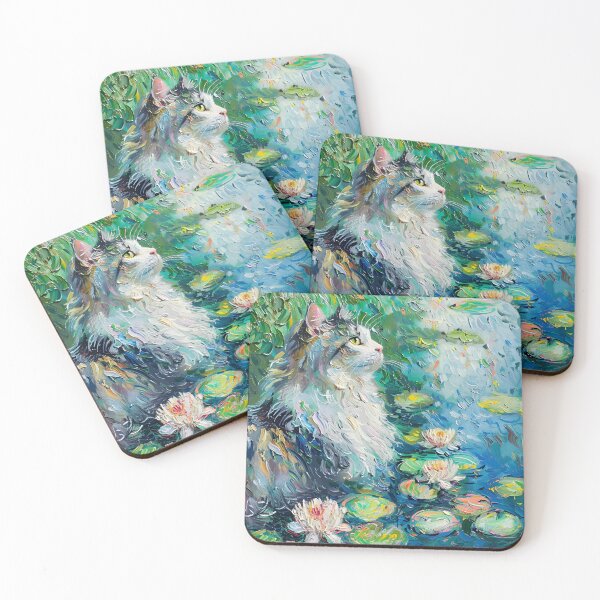 Item preview, Monet's Garden Cat: Impressionist Bliss Design designed and sold by inoVink.