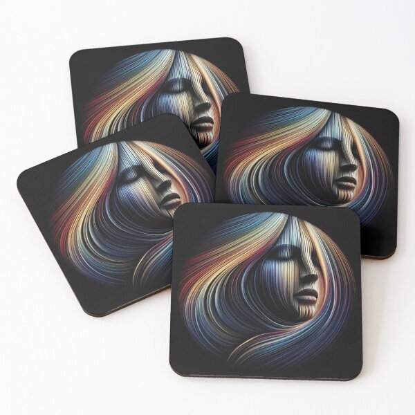 Item preview, God is a woman - Creative art with color lines designed and sold by NovaMode.