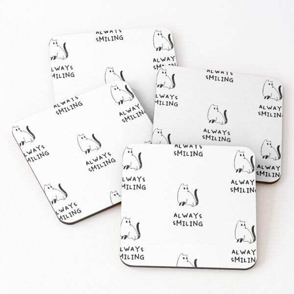 Item preview, Always Smiling | Cute Cat Illustration | White Background designed and sold by RM-Journey.