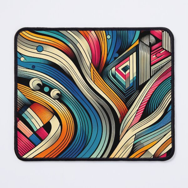 Item preview, Geometric Ebb and Flow Abstract Stripes and Curves designed and sold by ArtComixHaven.