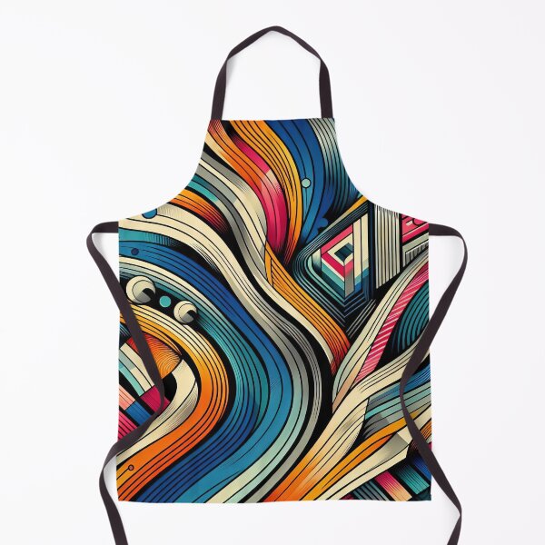 Item preview, Geometric Ebb and Flow Abstract Stripes and Curves designed and sold by ArtComixHaven.