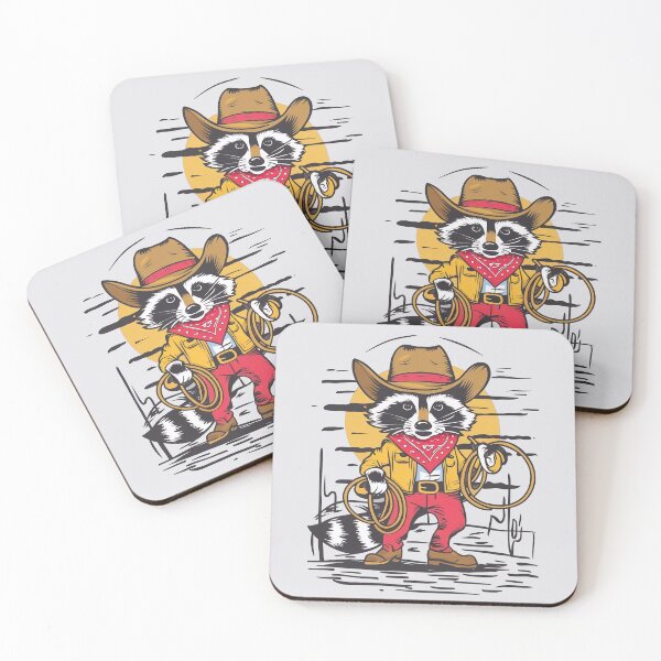 Item preview, Cowboy raccoon designed and sold by Tajdi.