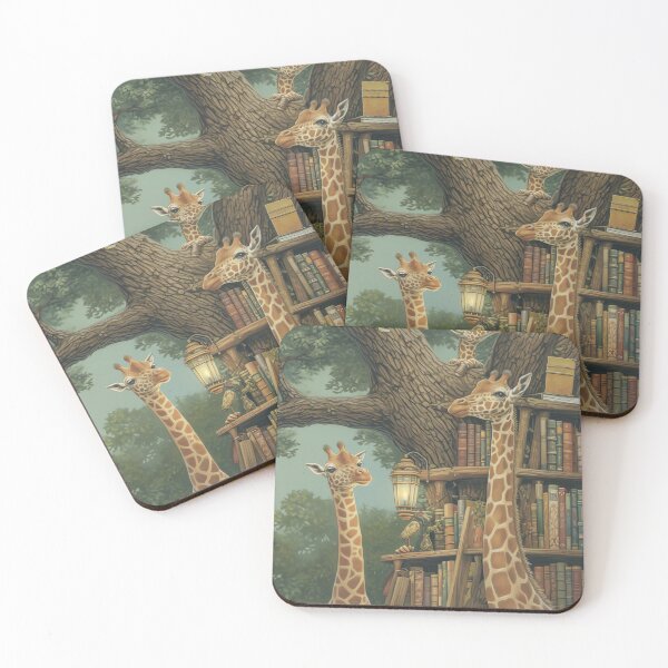 Item preview, Enchanted Giraffe Library designed and sold by cute-animals99.