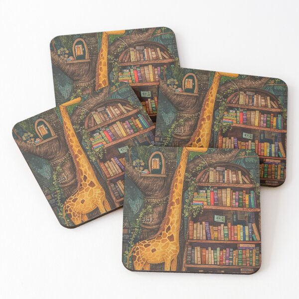 Item preview, Enchanted Giraffe Library designed and sold by cute-animals99.