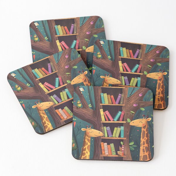Item preview, Enchanted Giraffe Library designed and sold by cute-animals99.