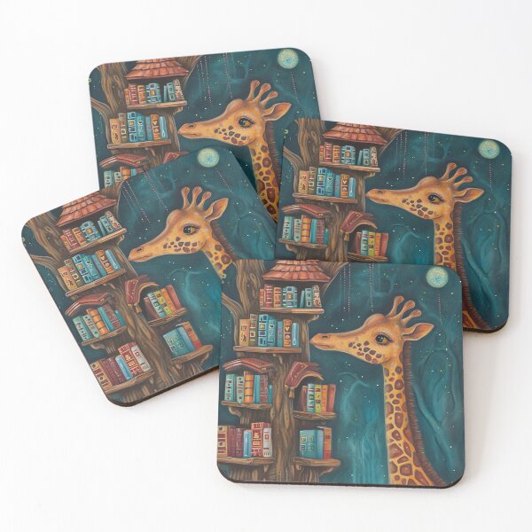 Item preview, Enchanted Giraffe Library designed and sold by cute-animals99.