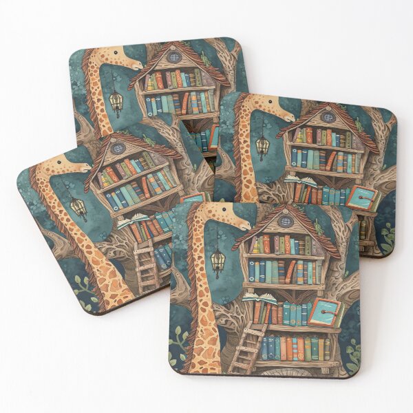 Item preview, Enchanted Giraffe Library designed and sold by cute-animals99.