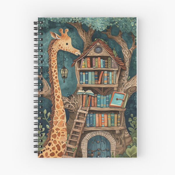 Item preview, Enchanted Giraffe Library designed and sold by cute-animals99.