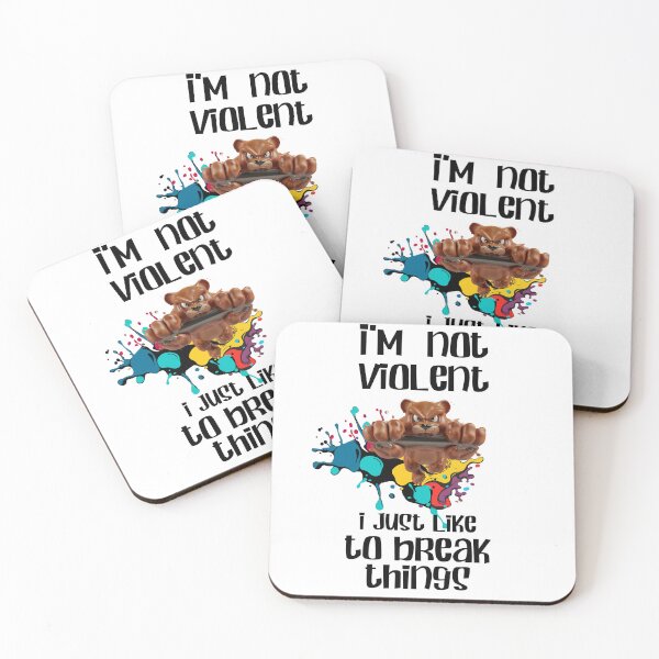 Item preview, I'm not violent but I like to break things! designed and sold by jean giosi.