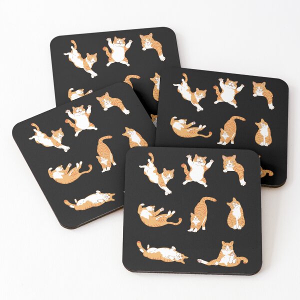Item preview, Cute Orange Cat Set - Cute Postures Collection designed and sold by patternjp.
