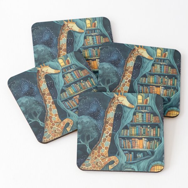 Item preview, Enchanted Giraffe Library designed and sold by cute-animals99.