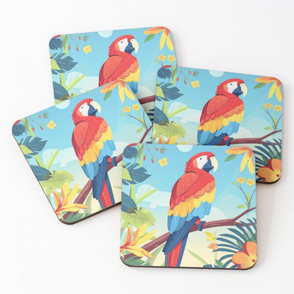 Item preview, Tropical Parrot Paradise designed and sold by cute-animals99.