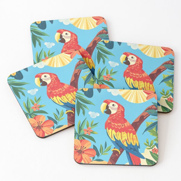 Item preview, Tropical Parrot Paradise designed and sold by cute-animals99.