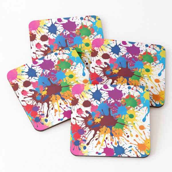 Item preview, Colorful Abstract Paint Splatter on White Background designed and sold by gallofoto.