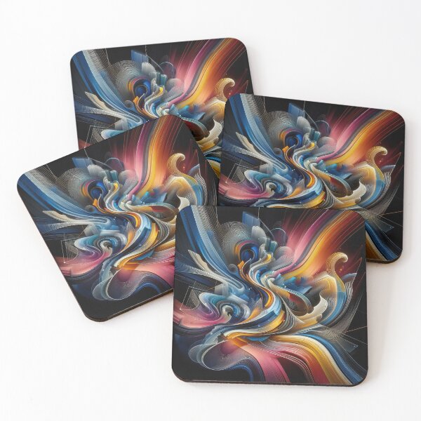 Item preview, Interstellar Whirl Abstract Orchestration of Galactic Waveforms designed and sold by ArtComixHaven.