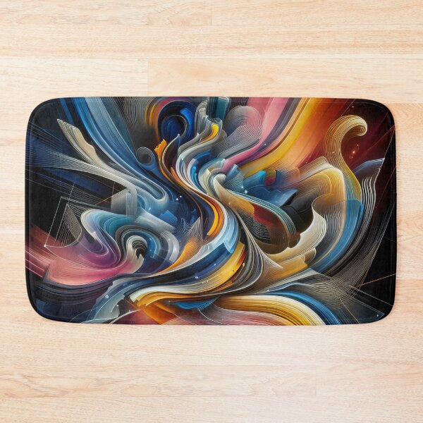 Item preview, Interstellar Whirl Abstract Orchestration of Galactic Waveforms designed and sold by ArtComixHaven.