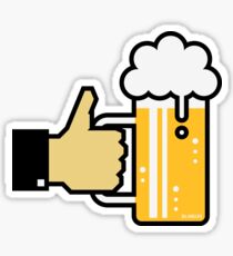 I Like Beer! (Thumb Up / Drinking Team) Sticker