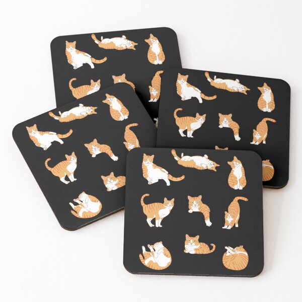 Artikelvorschau, Niedliches orange getigertes Katzenset – Sammlung mit 9 lustigen Haltungen entworfen und verkauft von patternjp.