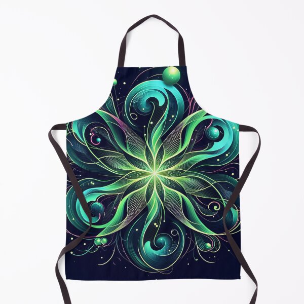 Item preview, Cosmic Bloom Neon Whorls in Ethereal Celestial Dance designed and sold by ArtComixHaven.