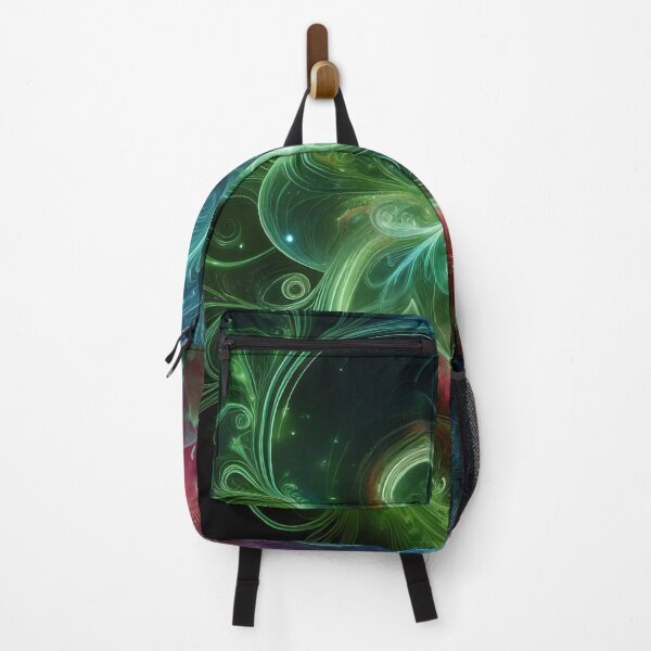 Item preview, Galactic Flourish A Dance of Nebulous Green Spirals designed and sold by ArtComixHaven.