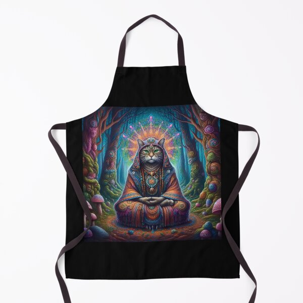 Item preview, Psychedelic Cat in Shamanic Forest designed and sold by Kondi-Art.