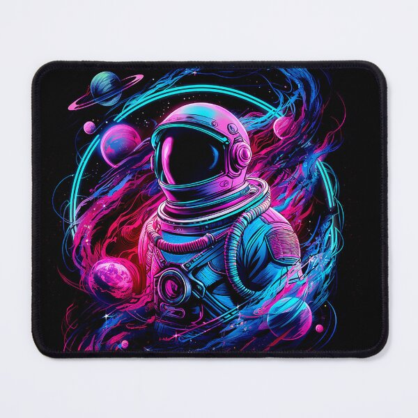 Item preview, Cosmic Neon Astronaut - Portrait In Magic Space designed and sold by karsad.