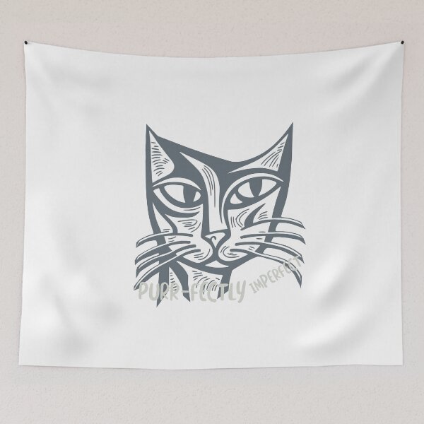 Item preview, Funny Cat Pun Purr-fectly Imperfect designed and sold by whyitsme.