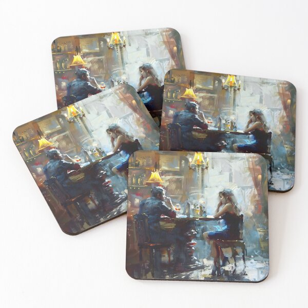 Item preview, Couple drinking in bar designed and sold by KarloCuki.