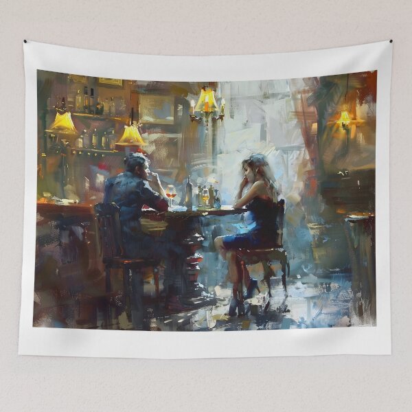 Item preview, Couple drinking in bar designed and sold by KarloCuki.