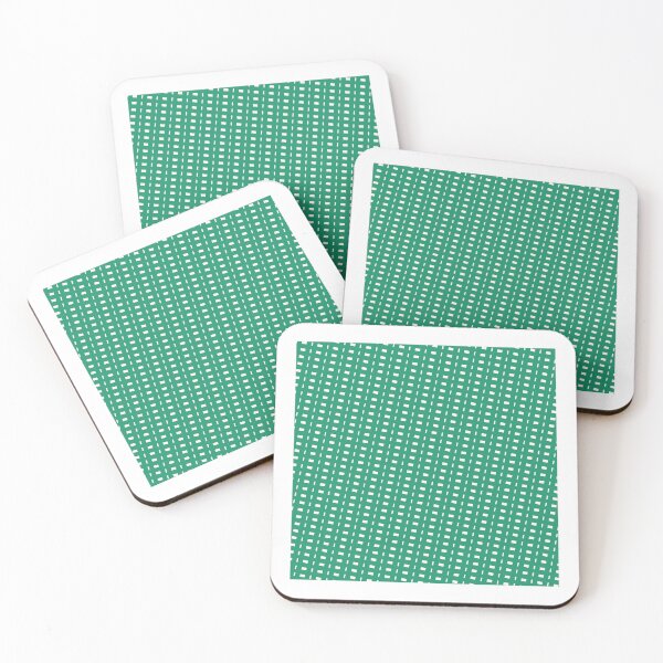 Item preview, White Dashes Binary Sequence Lines Green Universal Canvas designed and sold by Alchemy-A-La-G.