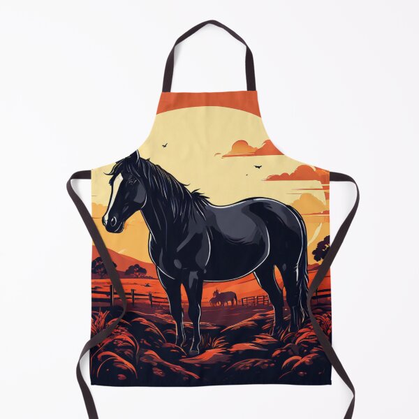 Item preview, Majestic Black Horse at Sunrise designed and sold by Eandbeyond.