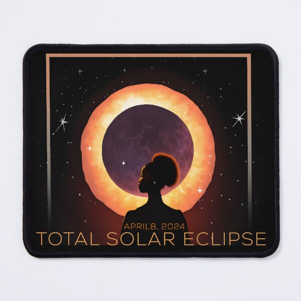 Item preview, African American Girl Total Solar Eclipse 2024 designed and sold by DamARTi-Studio.