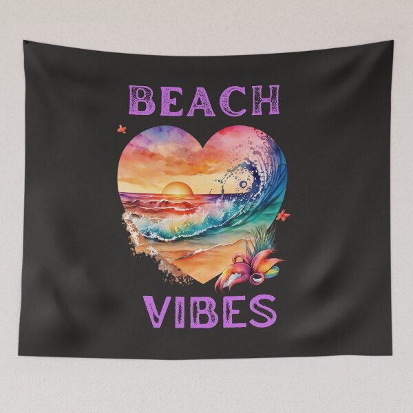 Item preview, Crashing Waves Heart Beach Vibes designed and sold by AlienOccupation.