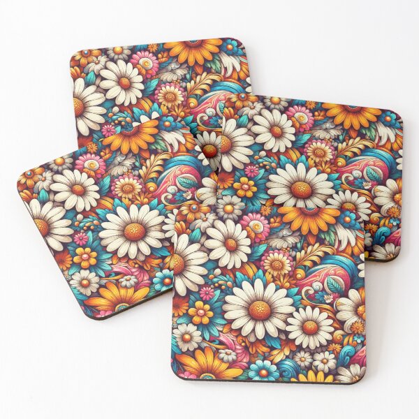Item preview,  Fiesta Daisies: A Vibrant Mexican Mural Pattern designed and sold by printmala.
