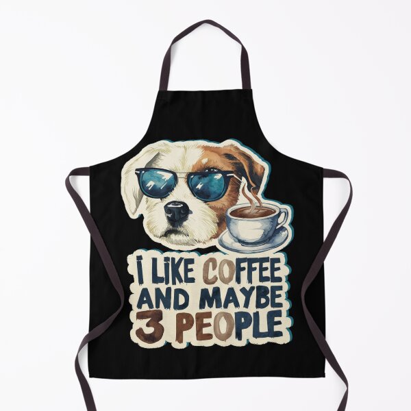 Item preview, I LIKE COFFEE AND MAYBE 3 PEOPLE , GRUMPY COFFEE LOVER DOG designed and sold by justyna-s28.