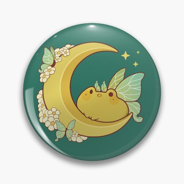 Item preview, Luna moth frog fairy on a moon designed and sold by Rihnlin.